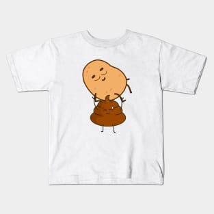 Funny Food Potato and Poop Design Kids T-Shirt